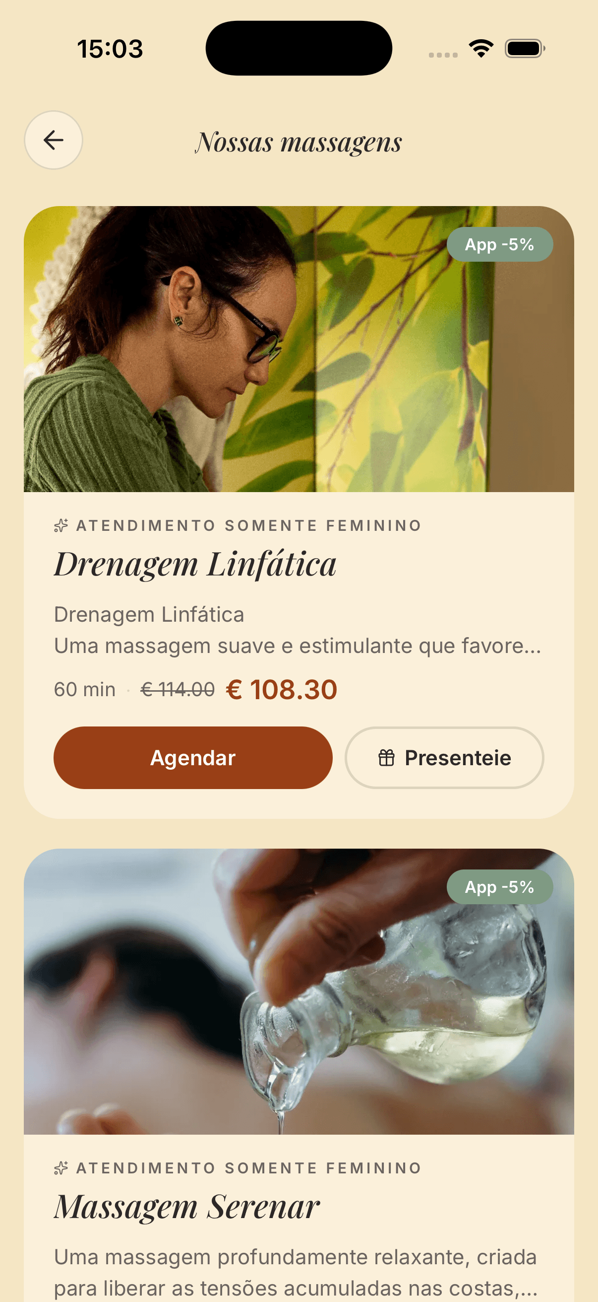 Tela do aplicativo Gaya